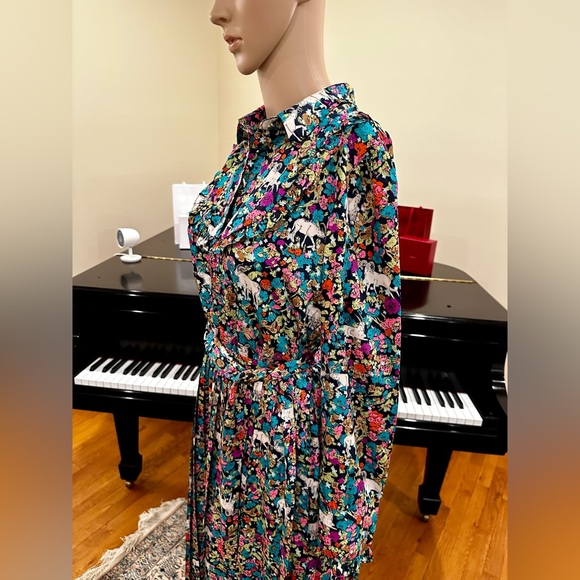 NWT Spring Summer Minimalist Retro J. Crew Animal Floral Print Dress - Picture 17 of 17